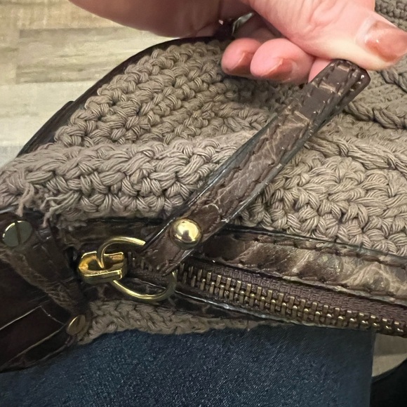 St. John Brown Sunburst Crochet Hobo Bag - Picture 5 of 12